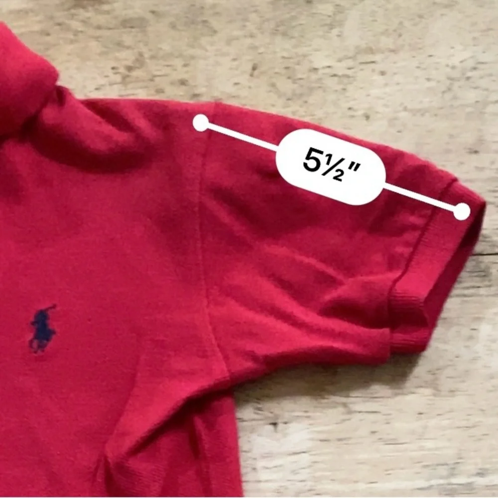Vintage Polo by Ralph Lauren Boy’s Sz 5 Red Pique Knit Short Sleeve Polo‎
